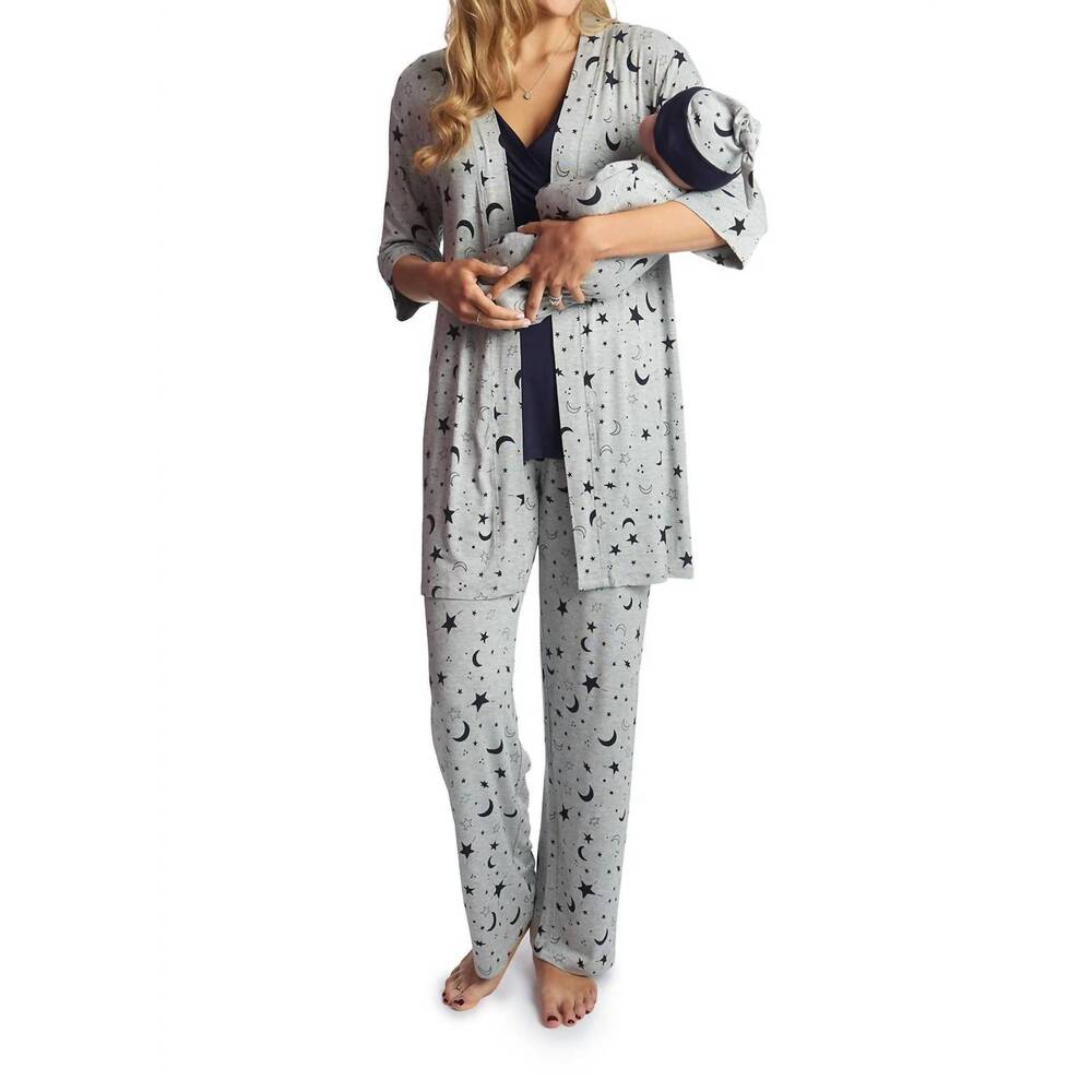 NEW EVERLY GREY analise 5 piece pajama set in twinkle night